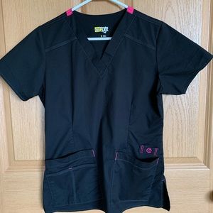 WonderFlex/WonderWink Black Jogger Scrub Set Small